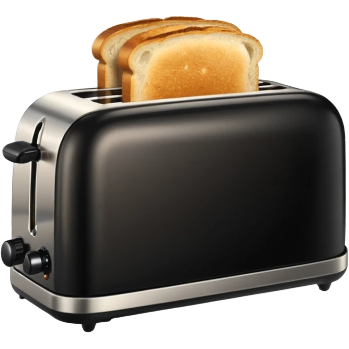 black toaster with bread emoji