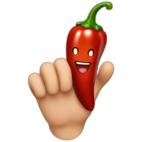middle finger chilli emoji
