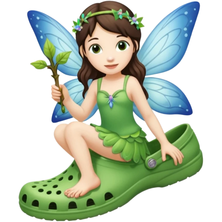 Fairy in crocs emoji