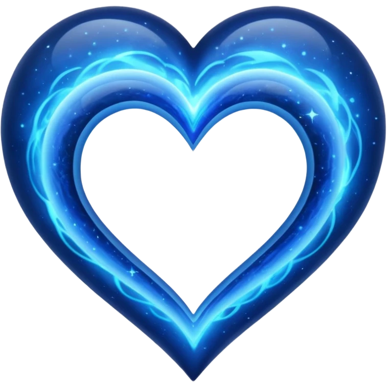 Blue cosmic heart emoji