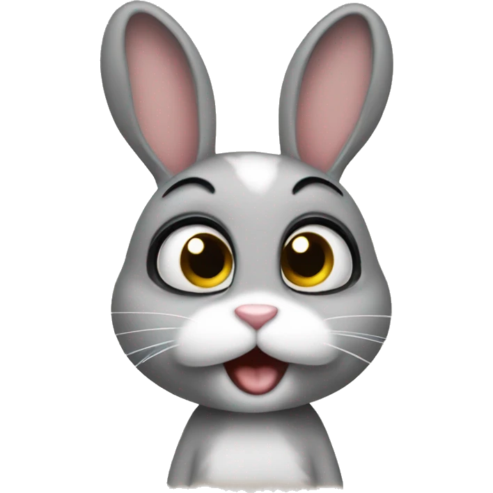 Big eyes begging bunny emoji
