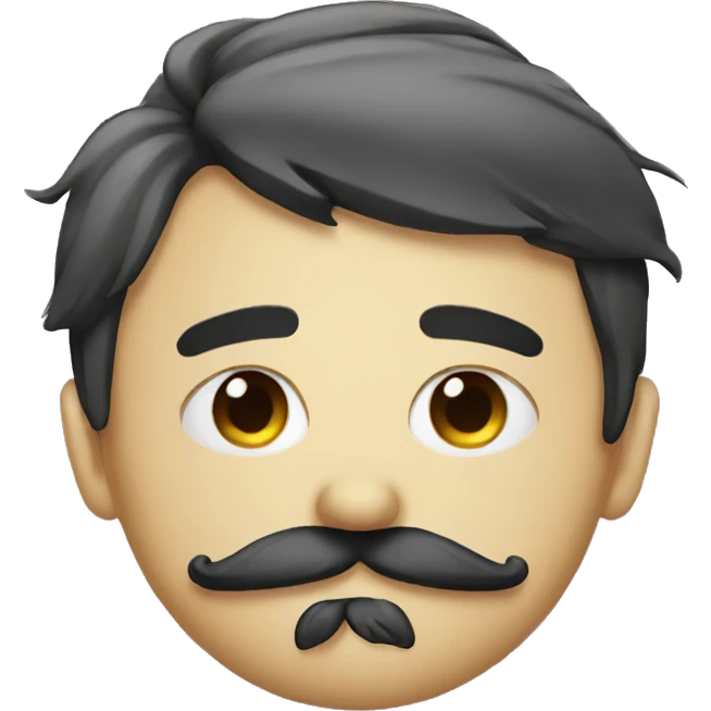 Emo with moustache emoji