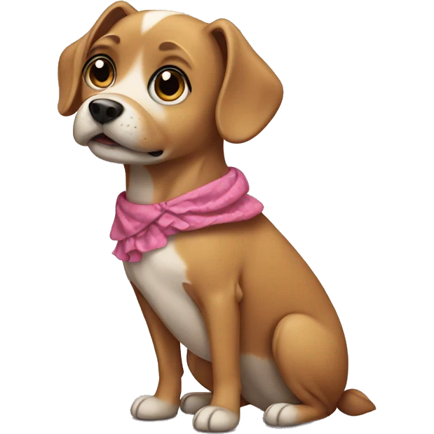 Dog wearing a dress emoji