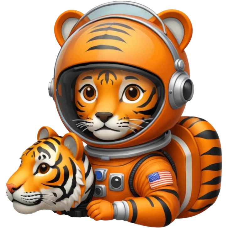 closed helmet astronaut riding tiger emoji