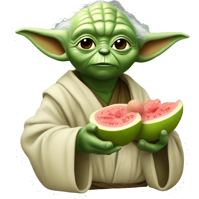 yoda eating guava emoji