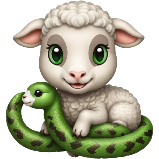 Lamb loves a baby snake tattoo  emoji