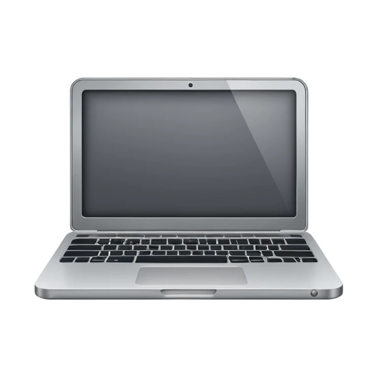 laptop icon, simple and modern, iPhone style emoji