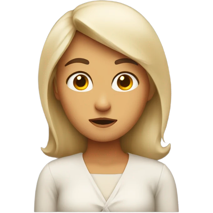 Facing sideways woman looking at you disbelief  emoji