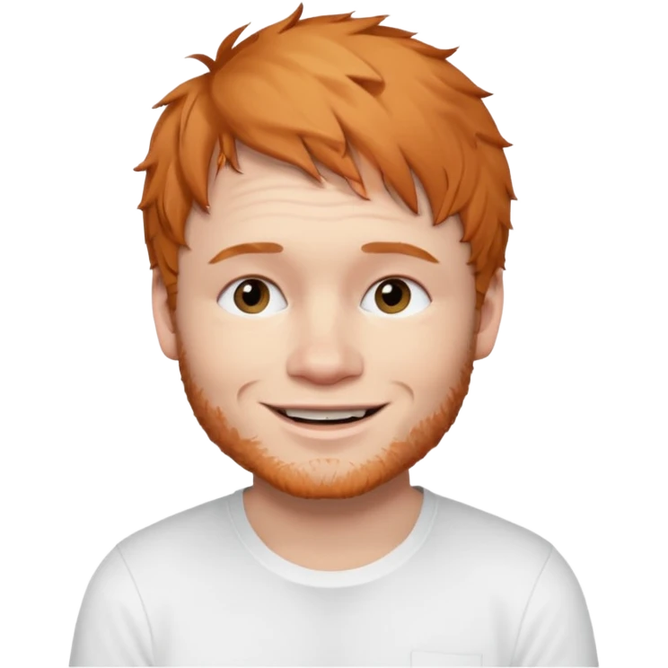 Ed Sheeran wear a white shirt emoji
