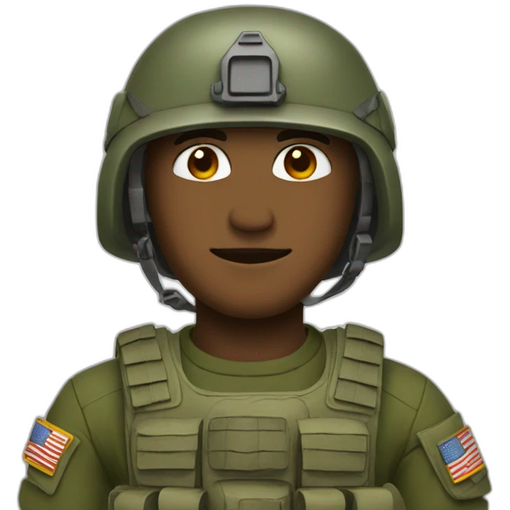 Man with army helmet emoji