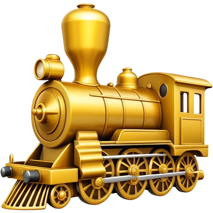 Golden locomotive pawn  emoji