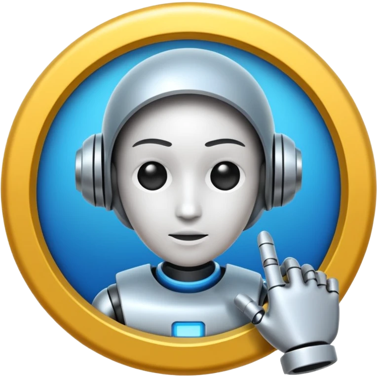 Create for me an image or emoji when an AI comes & changes the world of search engines. Emoji should be look like realistic. emoji