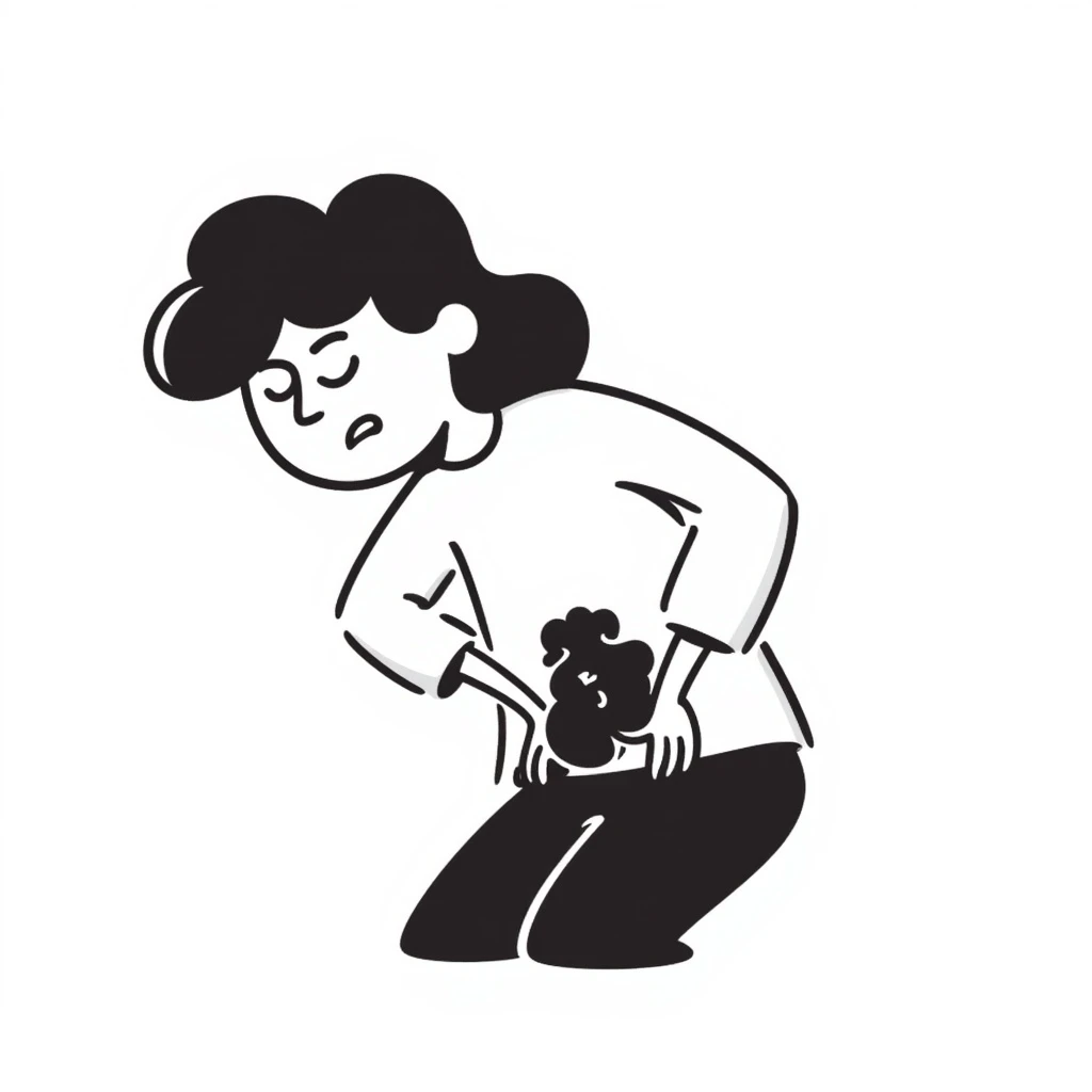 A person with stomach ache emoji