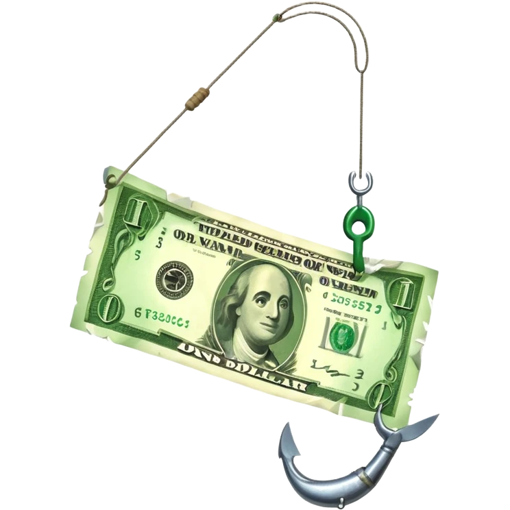  крючок от удочки зачепил доллар emoji