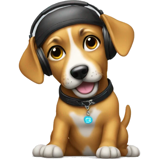 Dog dj emoji