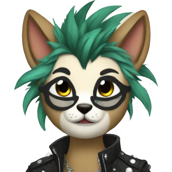 Punk Anthro Fursona emoji