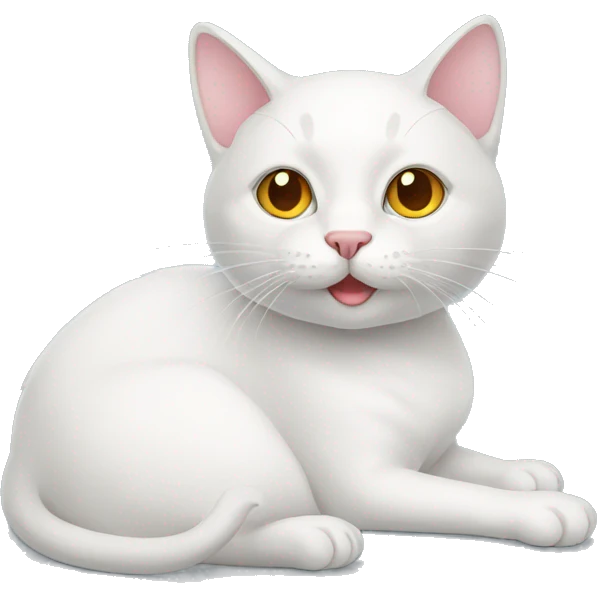 cat with white mouse emoji