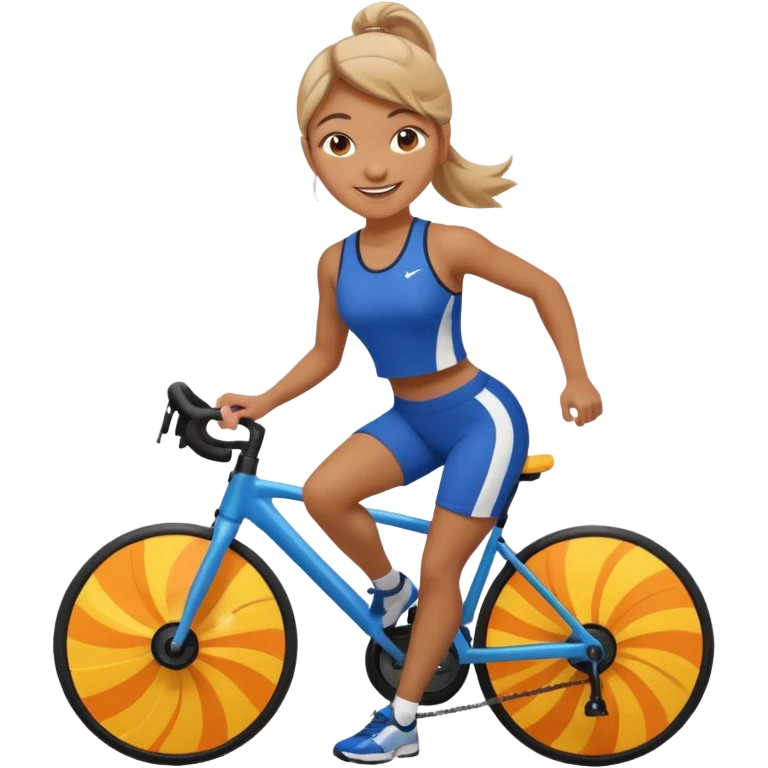 woman in spining sport emoji