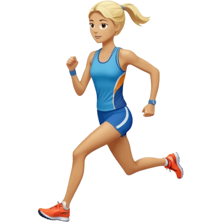 give me a tall, blonde female runner emoji