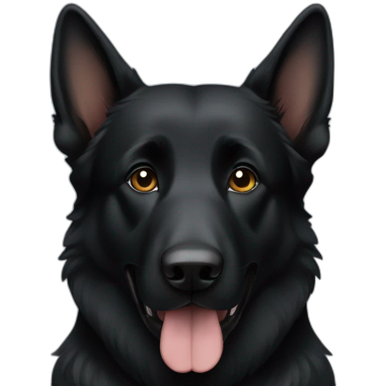 A black german Shepard emoji