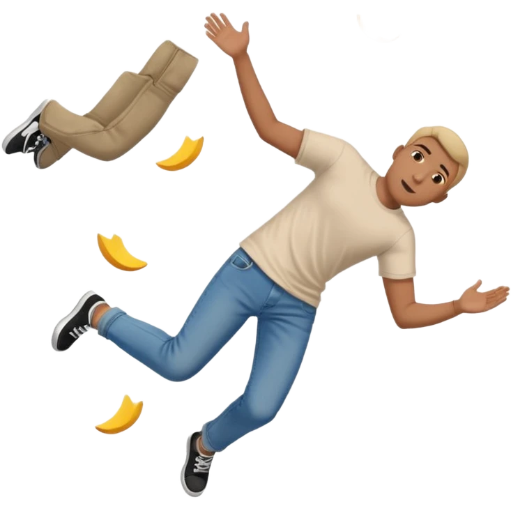 Falling side ways no face from the sky emoji