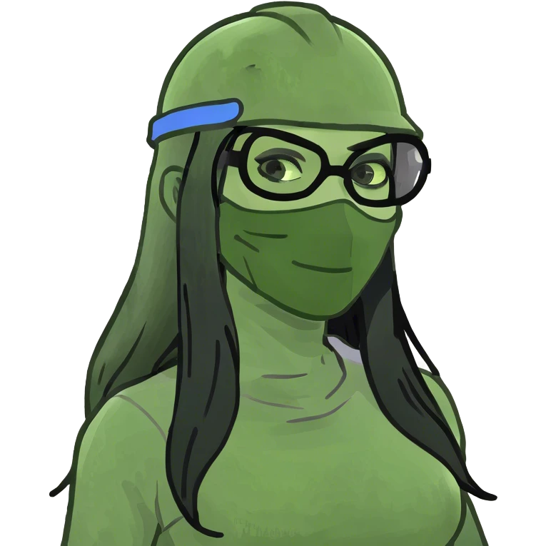 Black Long hair woman with PPE emoji