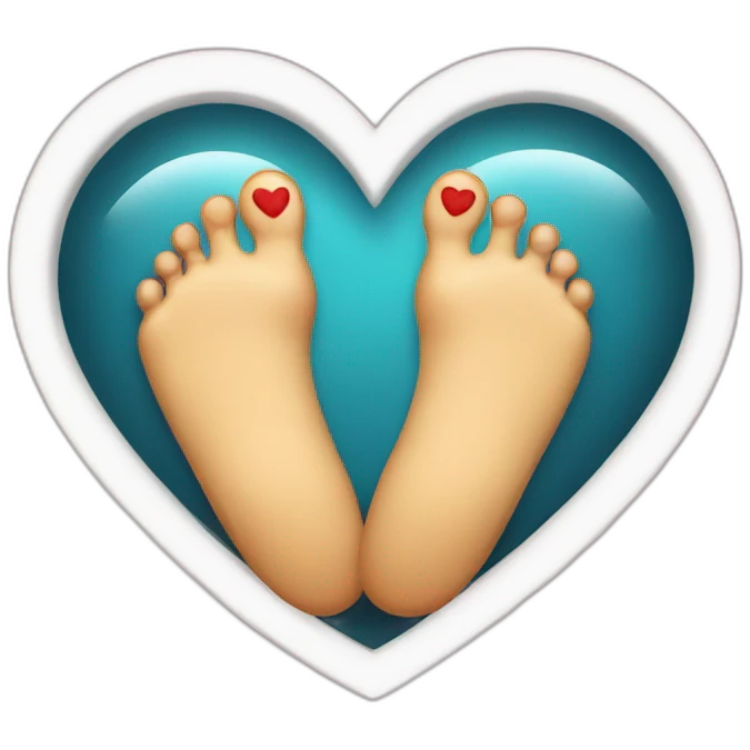 Feet on heart emoji
