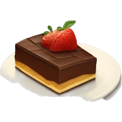 slice of chocolate lasagna emoji