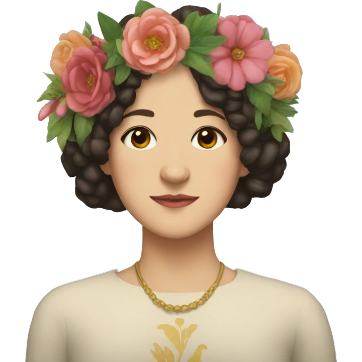 Natalia Lafourcade flower crown emoji