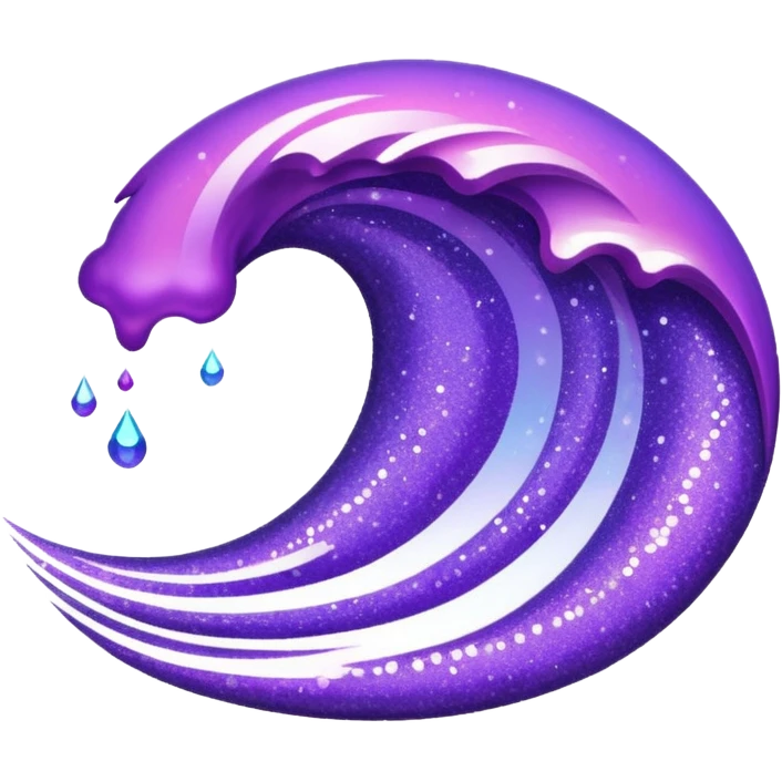 glitter roxo wave emoji