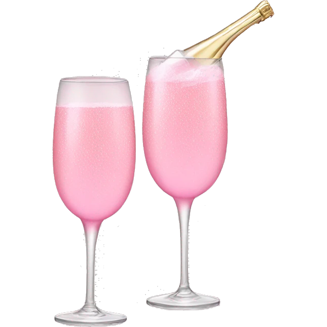 Pink champagne  emoji