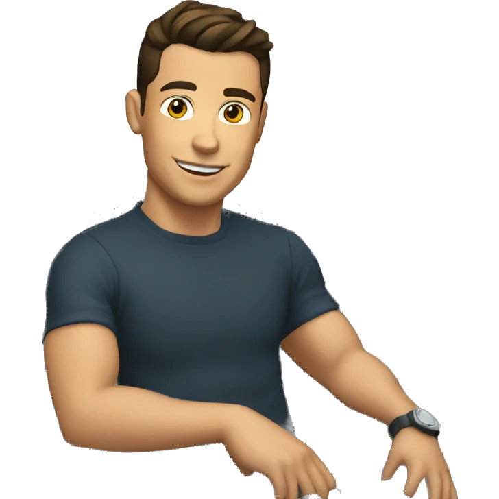 Cristiano en un coche emoji