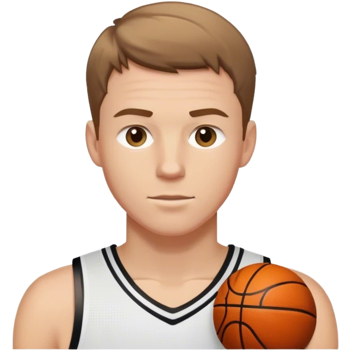  white male basketball player with short light brown hair  emoji