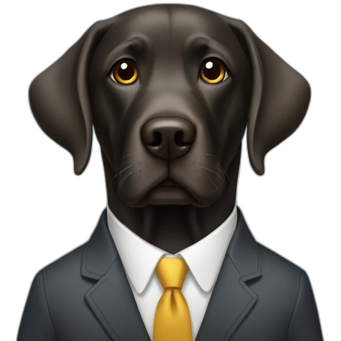 labrador wearing a suit emoji