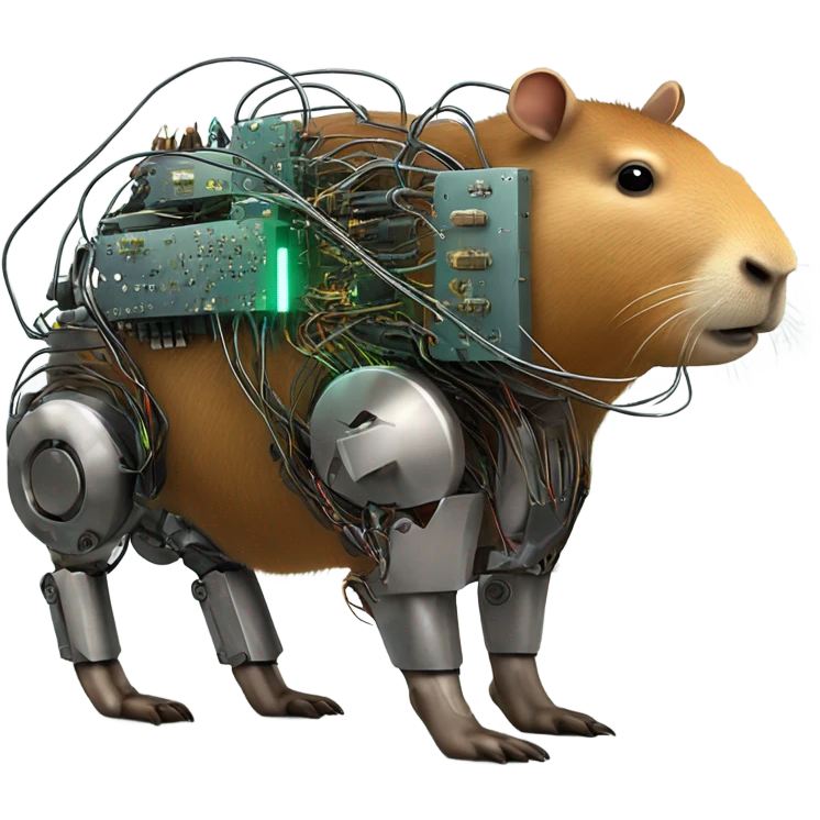 Capybara robot emoji