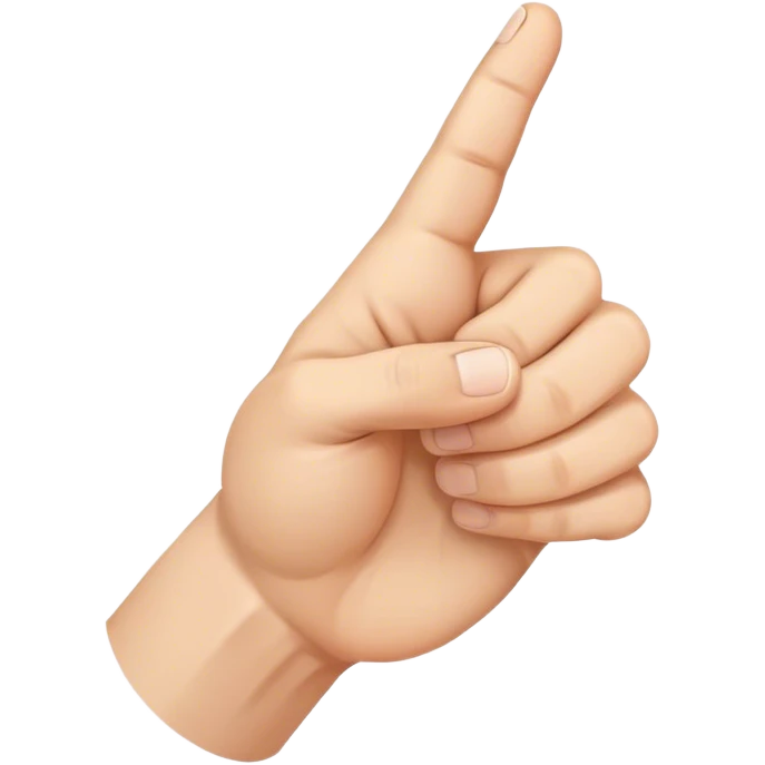 The hand is in a fist with the fingers curled inward, touching the palm. The thumb is extended and rests against the side of the index finger. The palm is facing forward.  emoji