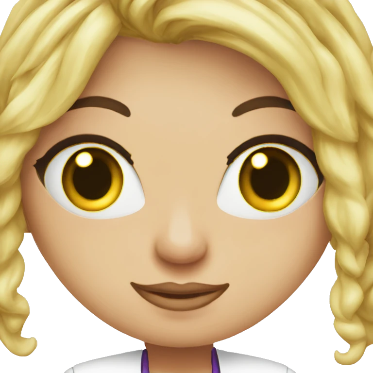 Doctora rubia de ojos celestes emoji