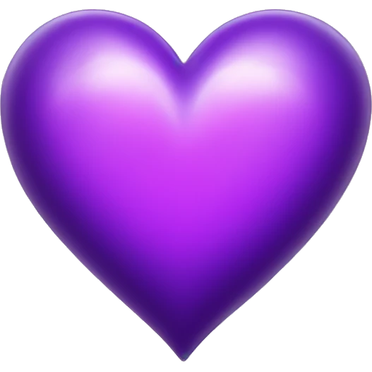 purple heart with magic emoji