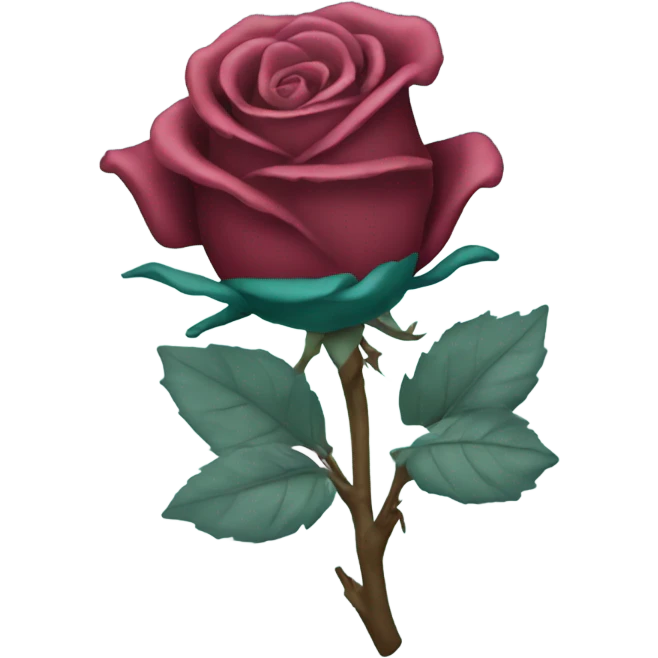 Teal iOS dead rose emoji emoji