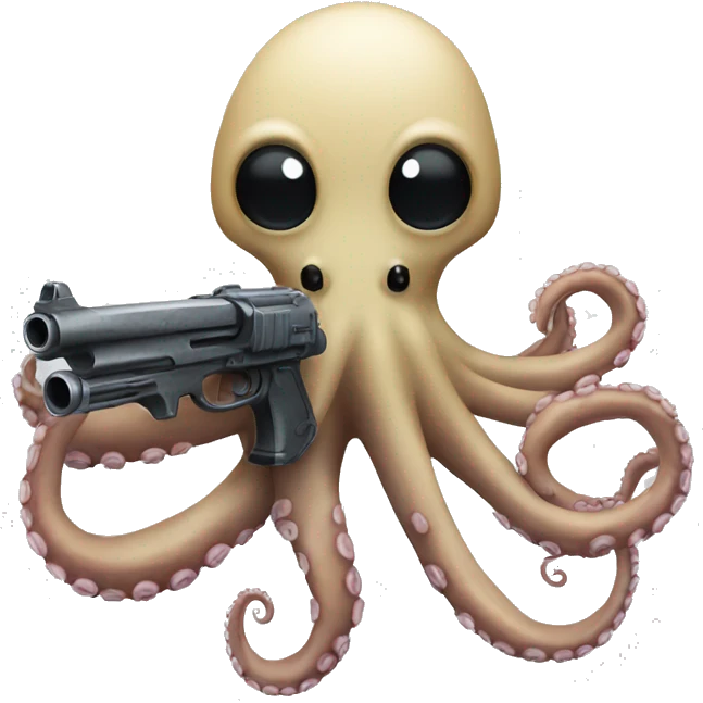 Octopus with gun emoji