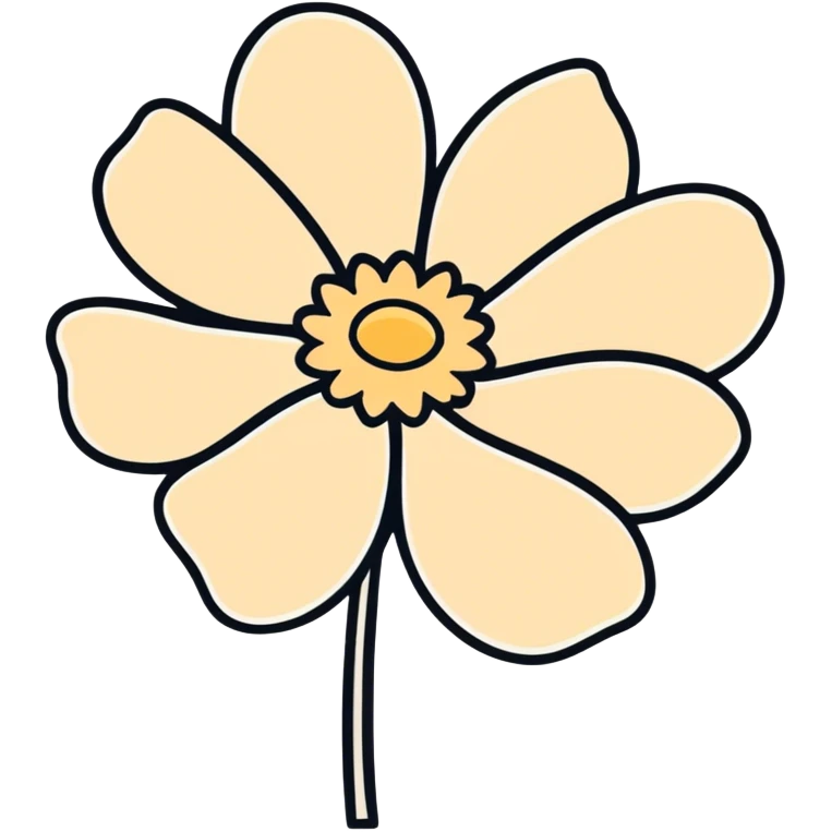 Beige flower emoji