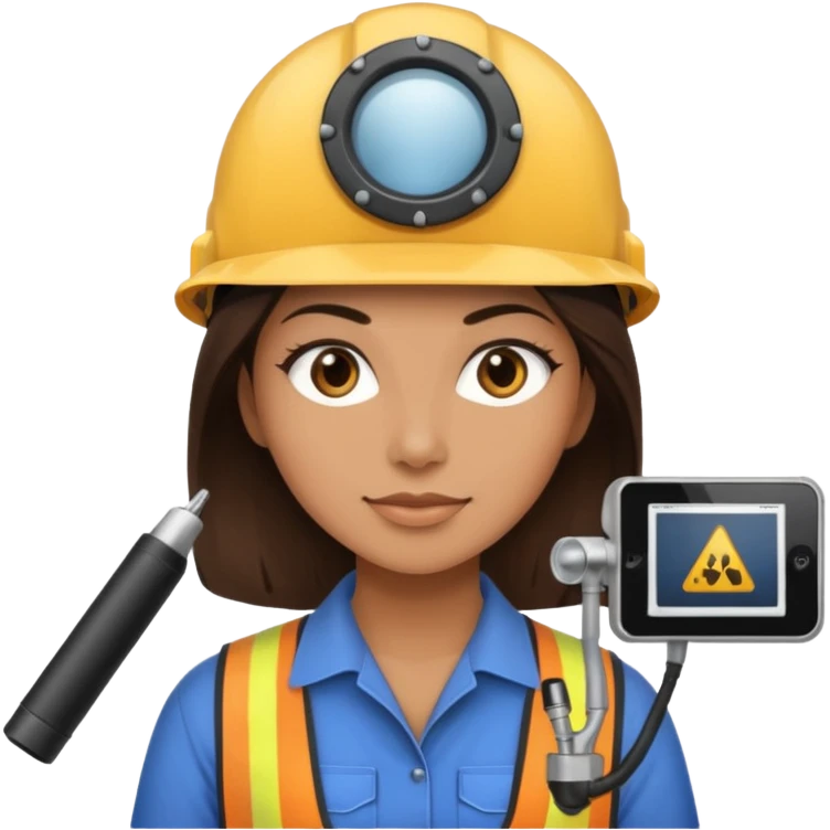 opérateur contrôle non destructif féminin brune emoji