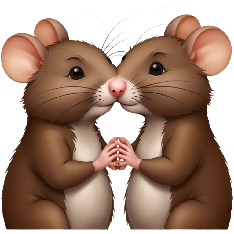 Kissing rats emoji