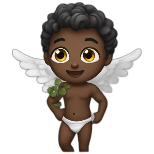 Black cupidon emoji
