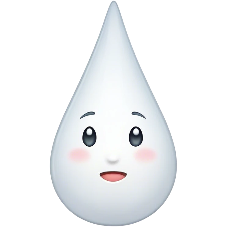 White tear drop emoji