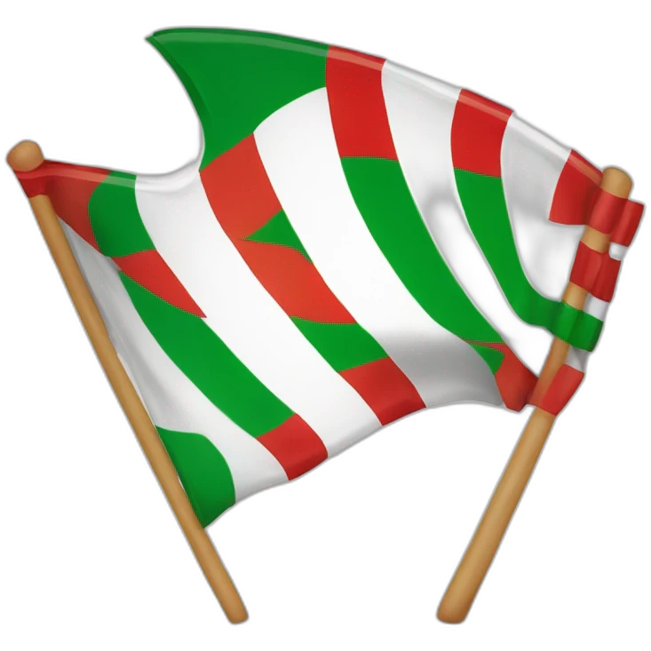 Drapeau portugais écrasé par le trapèze francaus emoji