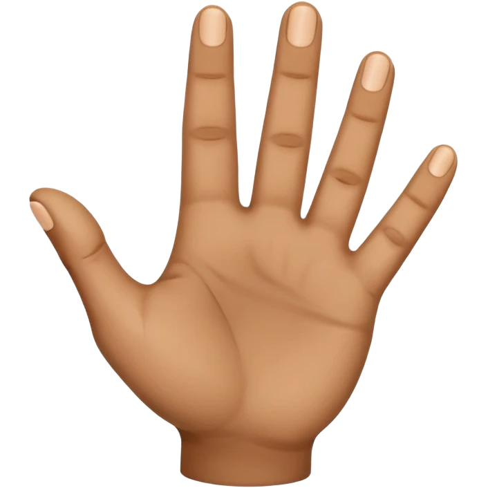 اصبع البنصر موجه نحو تجويف اليد emoji