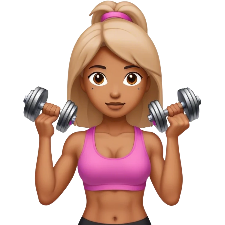 Rosa dumbbell emoji