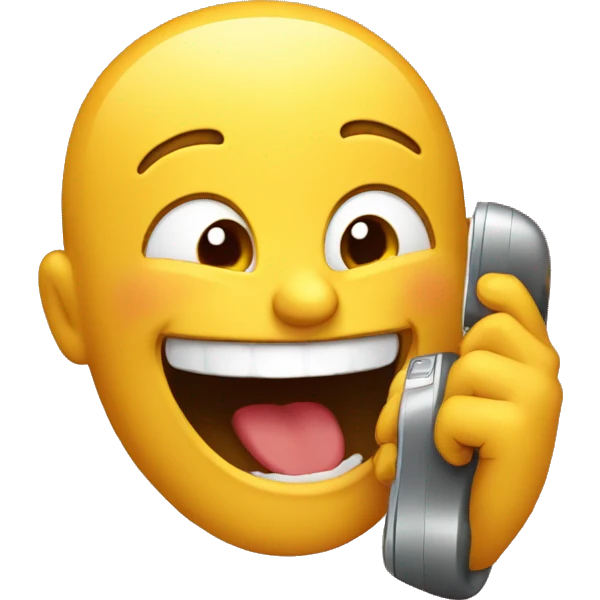 Laughing with phone  emoji