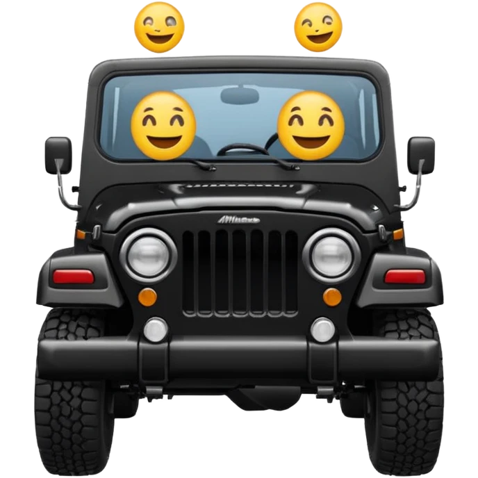 Mahindra thar black color emoji emoji